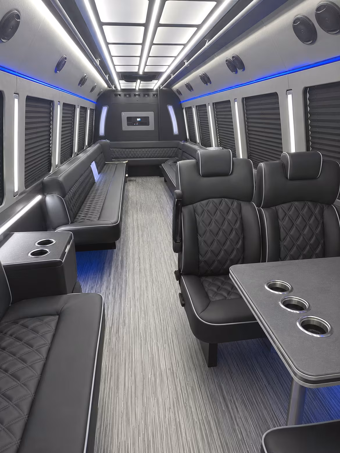 torrance 25 passenger party bus inside