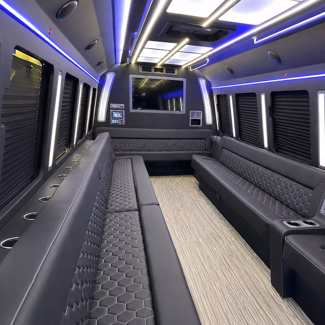 torrance 40 passenger party bus inside