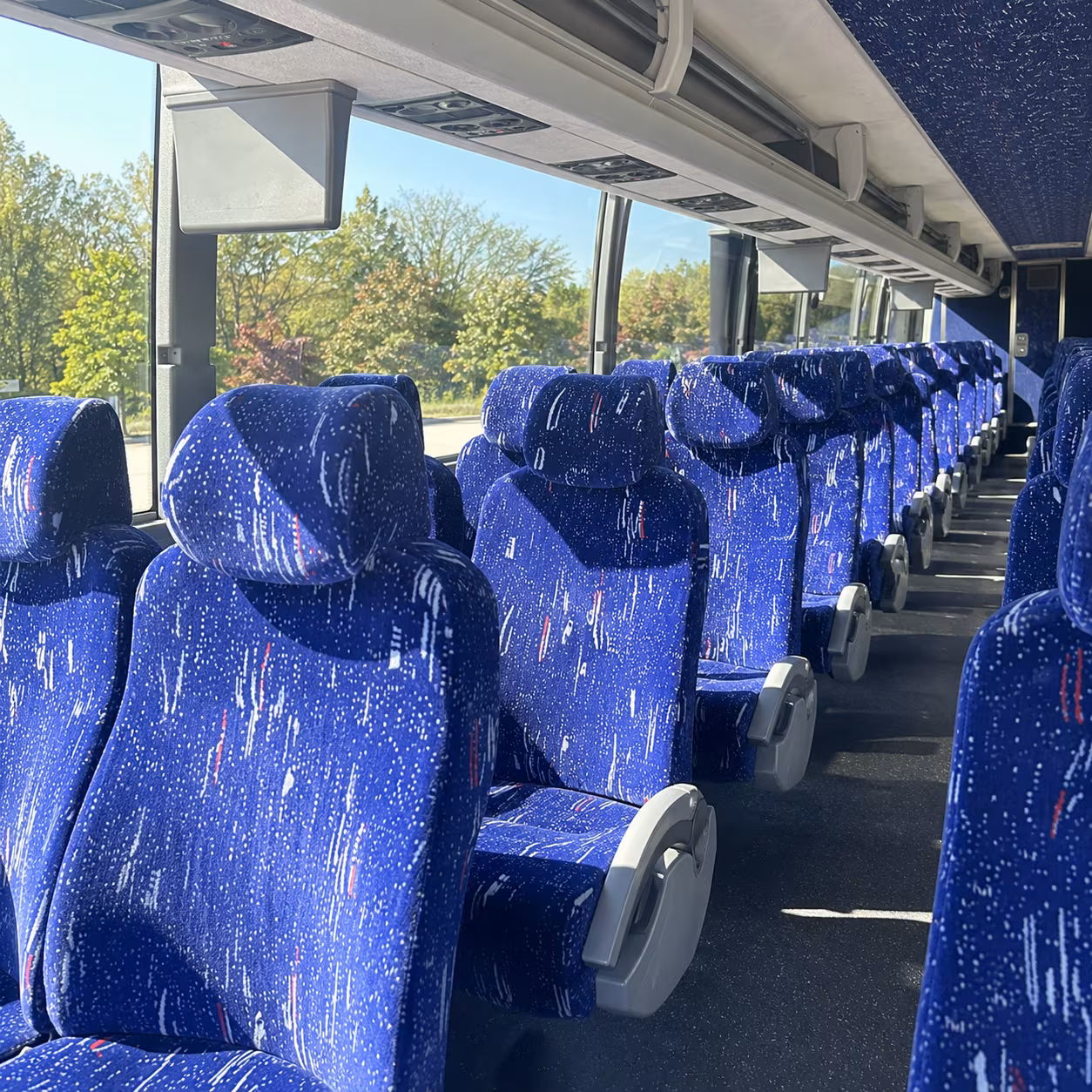 torrance 56 passenger charter bus inside