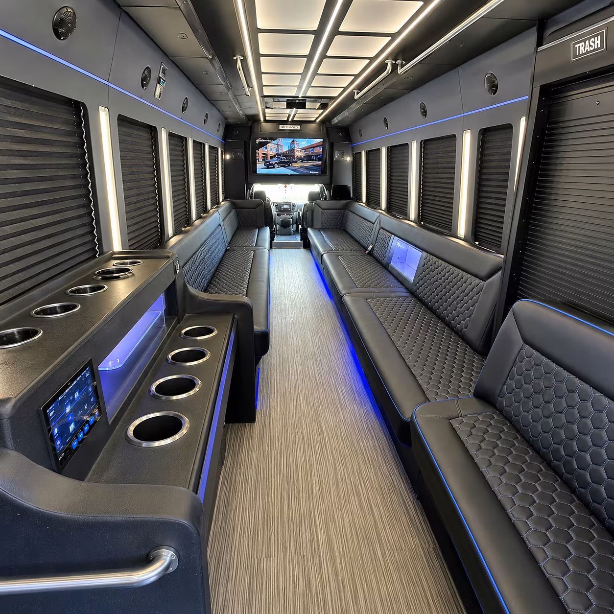 torrance party bus rental interior